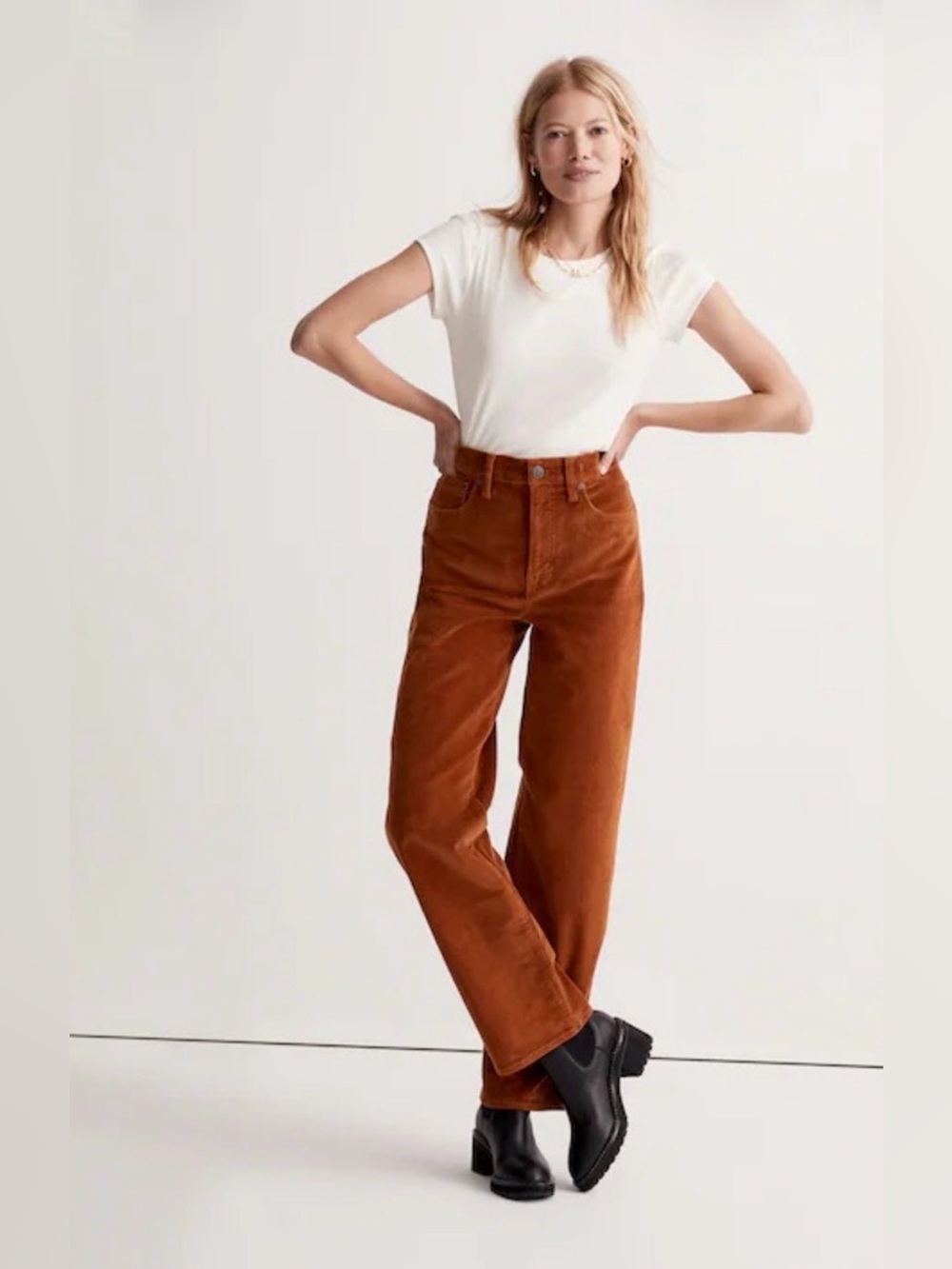 Madewell THE PERFECT VINTAGE
WIDE-LEG JEAN  corduroy pants  Size 29